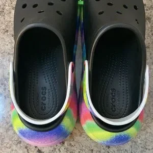 CROCS | Shoes | Black And Rainbow Platform Crocs | Poshmark display picture 1